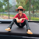 Car Interior Decoration Cartoon Anime Luffy Yukino Set Action Figure Model Balloon Ornaments Auto Product Accessories Toys Gifts