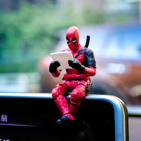 Marvel Anime Car Interior Decoration Mini Figure Deadpool Center Console Rearview Mirror Decoration for Car Accessories