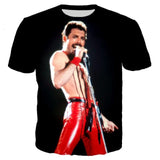 3D print Queen Band Freddie Mercury Rock men's T shirt Cool T-shirt Cool Tee shirt/Streetwear Men Clothes 2019 Oversized 5XL TOP