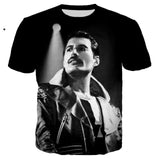 3D print Queen Band Freddie Mercury Rock men's T shirt Cool T-shirt Cool Tee shirt/Streetwear Men Clothes 2019 Oversized 5XL TOP