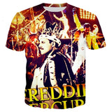 3D print Queen Band Freddie Mercury Rock men's T shirt Cool T-shirt Cool Tee shirt/Streetwear Men Clothes 2019 Oversized 5XL TOP