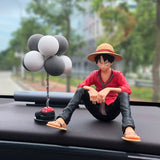 Car Interior Decoration Cartoon Anime Luffy Yukino Set Action Figure Model Balloon Ornaments Auto Product Accessories Toys Gifts