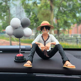 Car Interior Decoration Cartoon Anime Luffy Yukino Set Action Figure Model Balloon Ornaments Auto Product Accessories Toys Gifts