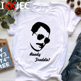 Freddie Mercury Fashion T Shirt Men The Queen Band Punk Rock T-Shirt Funny Cartoon Tshirt Casual Hip Hop Casual Top Tees Male