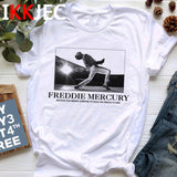 Freddie Mercury Fashion T Shirt Men The Queen Band Punk Rock T-Shirt Funny Cartoon Tshirt Casual Hip Hop Casual Top Tees Male