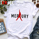 Freddie Mercury Fashion T Shirt Men The Queen Band Punk Rock T-Shirt Funny Cartoon Tshirt Casual Hip Hop Casual Top Tees Male