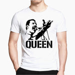 Freddie Mercury The Queen Band T-Shirt Mens Hip Hop Rock Hipster T Shirt Casual Tshirts harajuku Top Tees