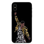 KACKYFUL Phone Case For Coque iPhone X XR XS Max 8 8Plus 7 7Plus 6 6S Plus 5S SE Freddie Mercury Queen band Soft Silicone Cover