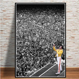 Posters and Prints Freddie Mercury Queen Musician Rock Band Legendary Pop Star Poster Wall Art Canvas Painting Room Home Decor