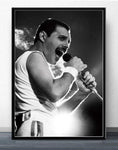 Posters and Prints Freddie Mercury Queen Musician Rock Band Legendary Pop Star Poster Wall Art Canvas Painting Room Home Decor