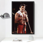 Posters and Prints Freddie Mercury Queen Musician Rock Band Legendary Pop Star Poster Wall Art Canvas Painting Room Home Decor