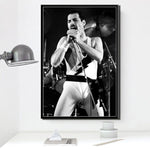 Posters and Prints Freddie Mercury Queen Musician Rock Band Legendary Pop Star Poster Wall Art Canvas Painting Room Home Decor