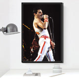 Posters and Prints Freddie Mercury Queen Musician Rock Band Legendary Pop Star Poster Wall Art Canvas Painting Room Home Decor