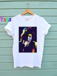 Queen Band Freddie Mercury fashion t shirt women oil painting print gothic Top Tees sunglasses men Colorful Graphic Rock Tops