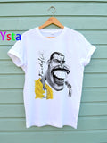 Queen Band Freddie Mercury fashion t shirt women oil painting print gothic Top Tees sunglasses men Colorful Graphic Rock Tops