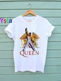 Queen Band Freddie Mercury fashion t shirt women oil painting print gothic Top Tees sunglasses men Colorful Graphic Rock Tops