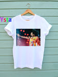 Queen Band Freddie Mercury fashion t shirt women oil painting print gothic Top Tees sunglasses men Colorful Graphic Rock Tops