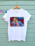 Queen Band Freddie Mercury fashion t shirt women oil painting print gothic Top Tees sunglasses men Colorful Graphic Rock Tops