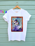 Queen Band Freddie Mercury fashion t shirt women oil painting print gothic Top Tees sunglasses men Colorful Graphic Rock Tops