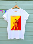 Queen Band Freddie Mercury fashion t shirt women oil painting print gothic Top Tees sunglasses men Colorful Graphic Rock Tops