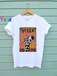 Queen Band Freddie Mercury fashion t shirt women oil painting print gothic Top Tees sunglasses men Colorful Graphic Rock Tops