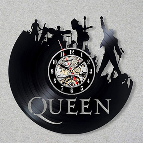 Queen Rock Band Wall Clock Modern Design Music Theme Classic Vinyl Record Clocks Wall Watch Art Home Decor Gifts for Musician