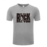 We Will Rock You Queen Rock Band Mens Men T Shirt Tshirt 2020 New Short Sleeve O Neck Cotton Casual T-shirt Top Tee