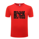 We Will Rock You Queen Rock Band Mens Men T Shirt Tshirt 2020 New Short Sleeve O Neck Cotton Casual T-shirt Top Tee