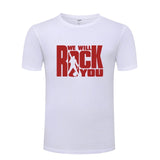 We Will Rock You Queen Rock Band Mens Men T Shirt Tshirt 2020 New Short Sleeve O Neck Cotton Casual T-shirt Top Tee