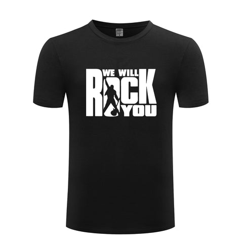 We Will Rock You Queen Rock Band Mens Men T Shirt Tshirt 2020 New Short Sleeve O Neck Cotton Casual T-shirt Top Tee