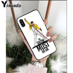 Yinuoda Freddie Mercury Queen Band TPU Soft Silicone Phone Case Cover for iPhone X XS MAX 6 6S 7 7plus 8 8Plus 5 5S XR