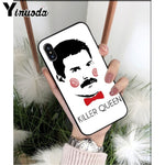 Yinuoda Freddie Mercury Queen Band TPU Soft Silicone Phone Case Cover for iPhone X XS MAX 6 6S 7 7plus 8 8Plus 5 5S XR