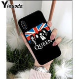 Yinuoda Freddie Mercury Queen Band TPU Soft Silicone Phone Case Cover for iPhone X XS MAX 6 6S 7 7plus 8 8Plus 5 5S XR