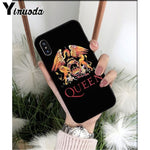 Yinuoda Freddie Mercury Queen Band TPU Soft Silicone Phone Case Cover for iPhone X XS MAX 6 6S 7 7plus 8 8Plus 5 5S XR