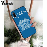 Yinuoda Freddie Mercury Queen Band TPU Soft Silicone Phone Case Cover for iPhone X XS MAX 6 6S 7 7plus 8 8Plus 5 5S XR