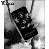 Yinuoda Freddie Mercury Queen Band TPU Soft Silicone Phone Case Cover for iPhone X XS MAX 6 6S 7 7plus 8 8Plus 5 5S XR