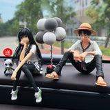 Car Interior Decoration Cartoon Anime Luffy Yukino Set Action Figure Model Balloon Ornaments Auto Product Accessories Toys Gifts