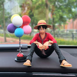 Car Interior Decoration Cartoon Anime Luffy Yukino Set Action Figure Model Balloon Ornaments Auto Product Accessories Toys Gifts