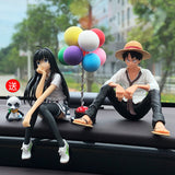 Car Interior Decoration Cartoon Anime Luffy Yukino Set Action Figure Model Balloon Ornaments Auto Product Accessories Toys Gifts