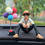 Car Interior Decoration Cartoon Anime Luffy Yukino Set Action Figure Model Balloon Ornaments Auto Product Accessories Toys Gifts